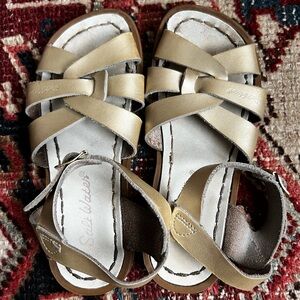 Saltwater Classic Kids Sandals - Gold Size 11 Toddler